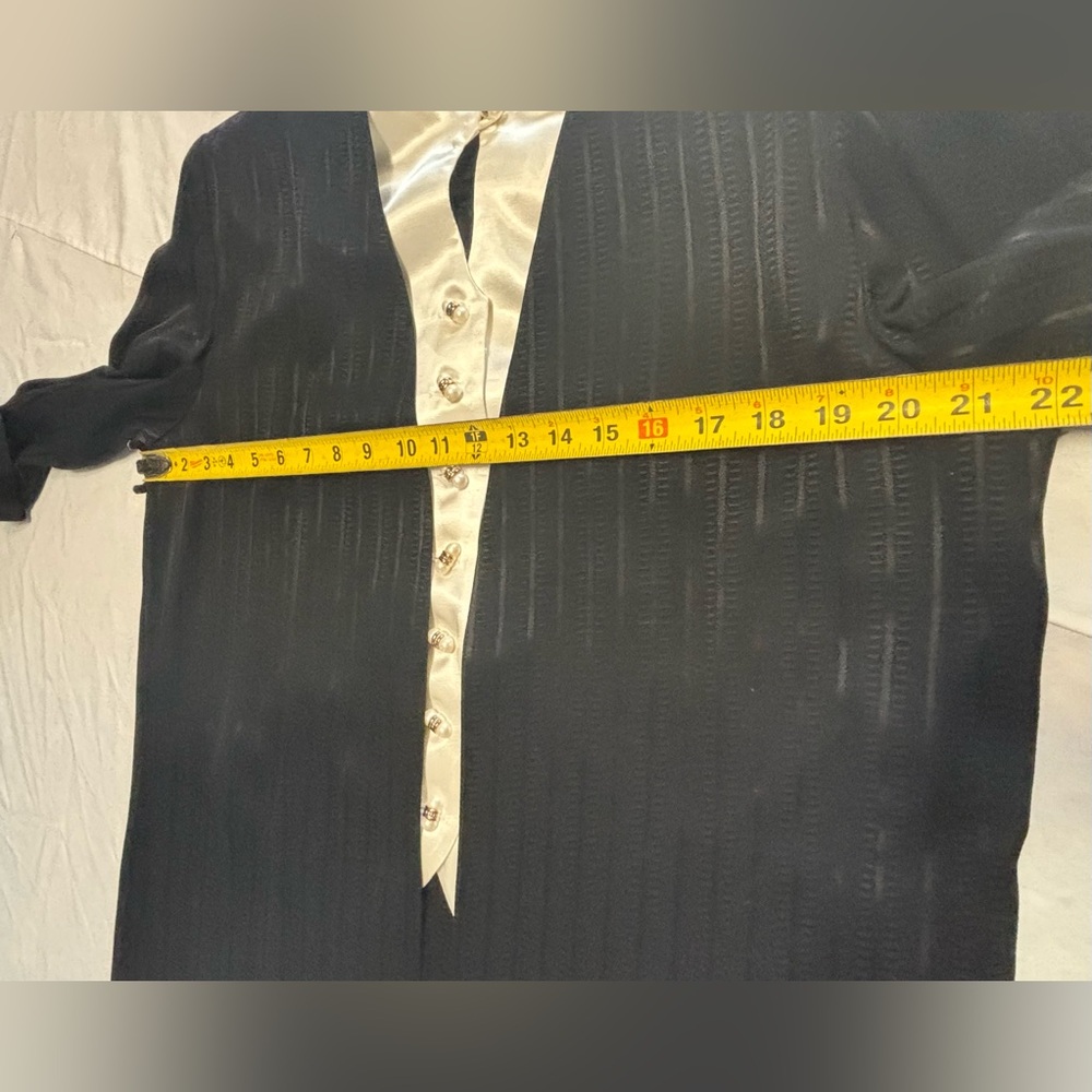 Vintage Perceptions by Irene‎ B Blazer Black with Beige Size 10 - Picture 10 of 16